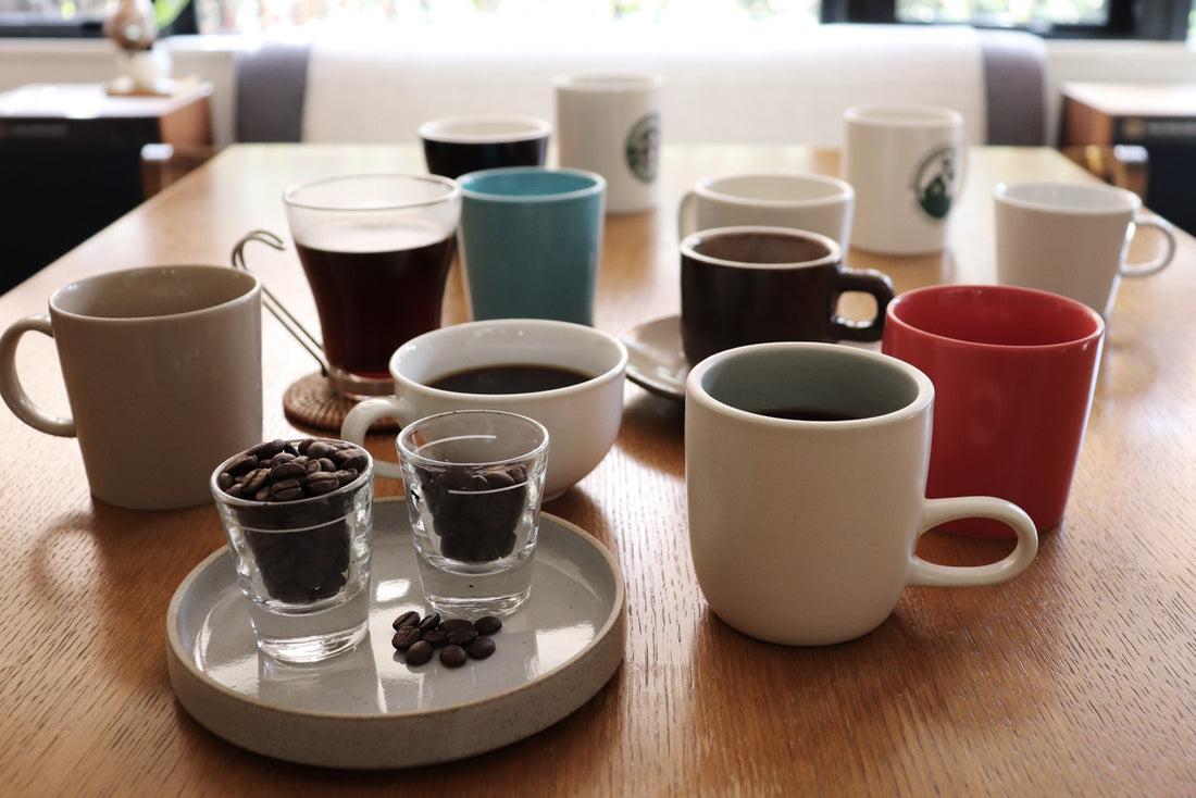 いろいろな豆で淹れたコーヒー